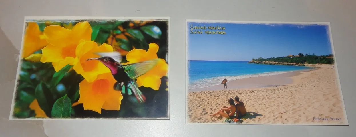 Cartão Postal da Ilha de Saint Martin ou Sint Maarten