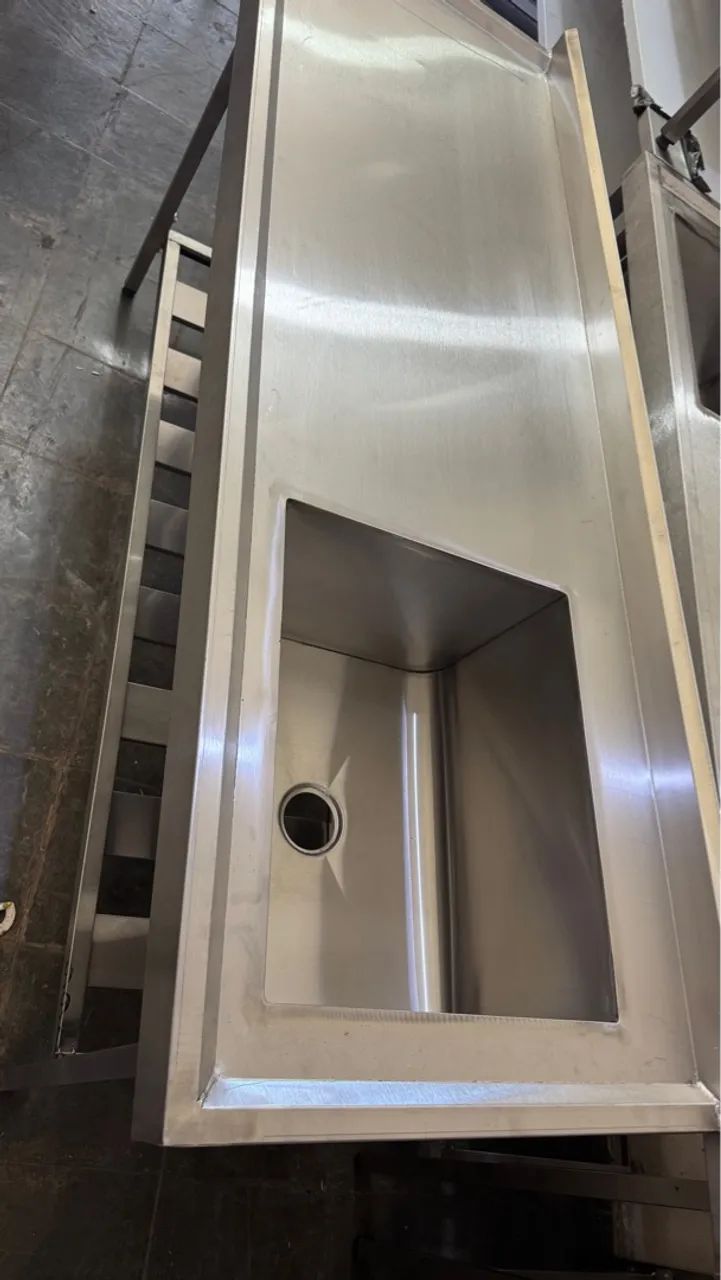 Pia de inox 1,80 x 0,60 Cuba direita ou esquerda NOVA  - Foto 5