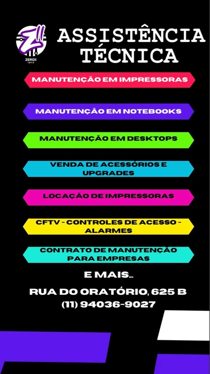 Manutenção e venda para o seu negócio 