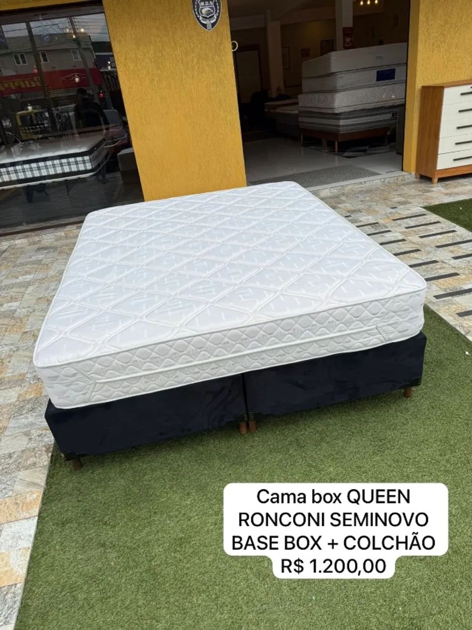 Colchão de Casal RONCONI QUEEN COM BASE H - Foto 5
