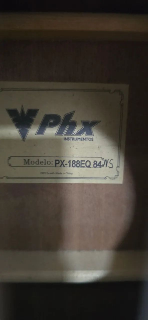 Violão Elétrico Aço PHX Western PX-188EQ 84 Edição Especial 1984 (aceito trocas) - Foto 3