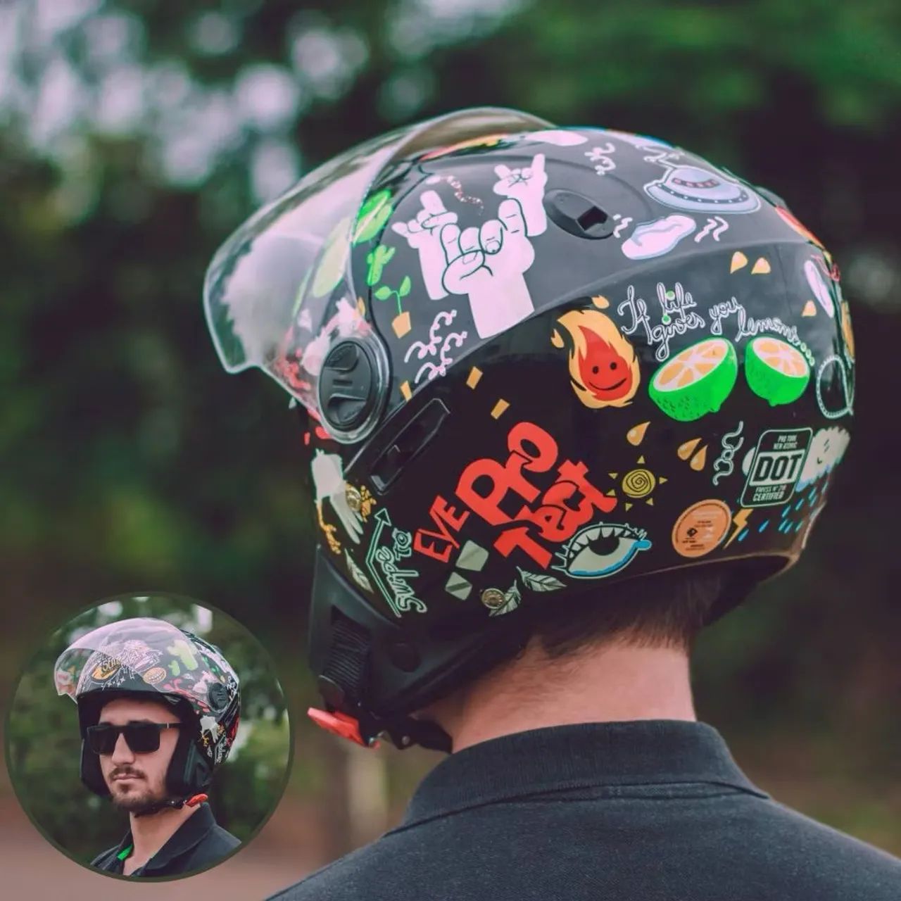 Capacete Moto Aberto New Atomic Universe Lançamento Oferta - Foto 2