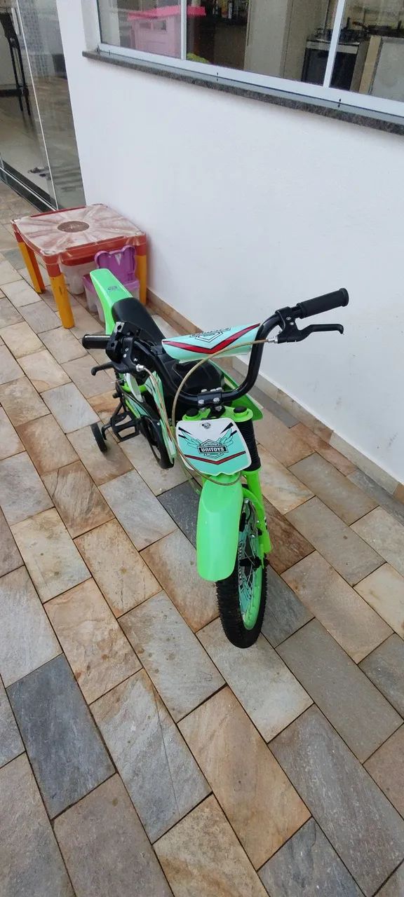 Bicicleta Unitoys Aro 16 Moto Cross Novíssima - Foto 2