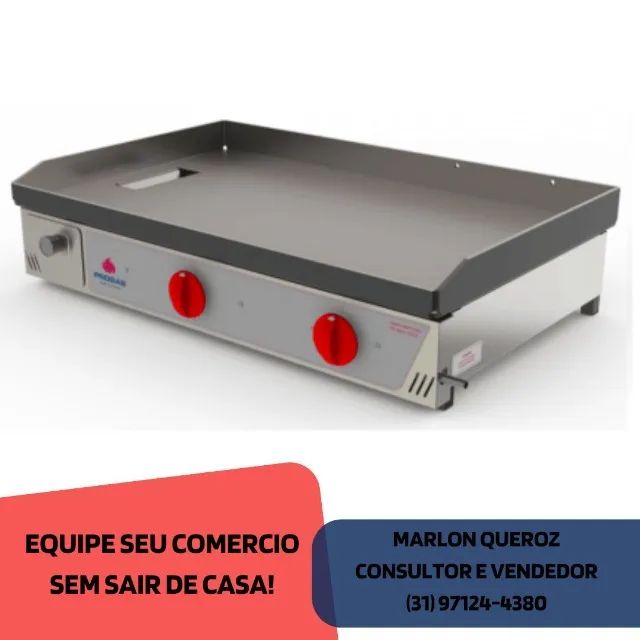 Chapa a Gás 80CM Progas 2 Queimadores