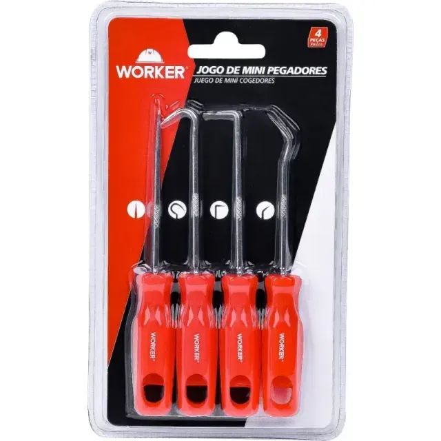 Jogo de Mini Pegadores 4 Peças Worker - Foto 2