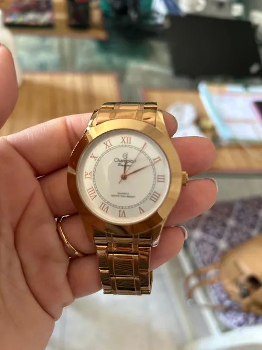 Relógio Champion Feminino Dourado - Foto 2