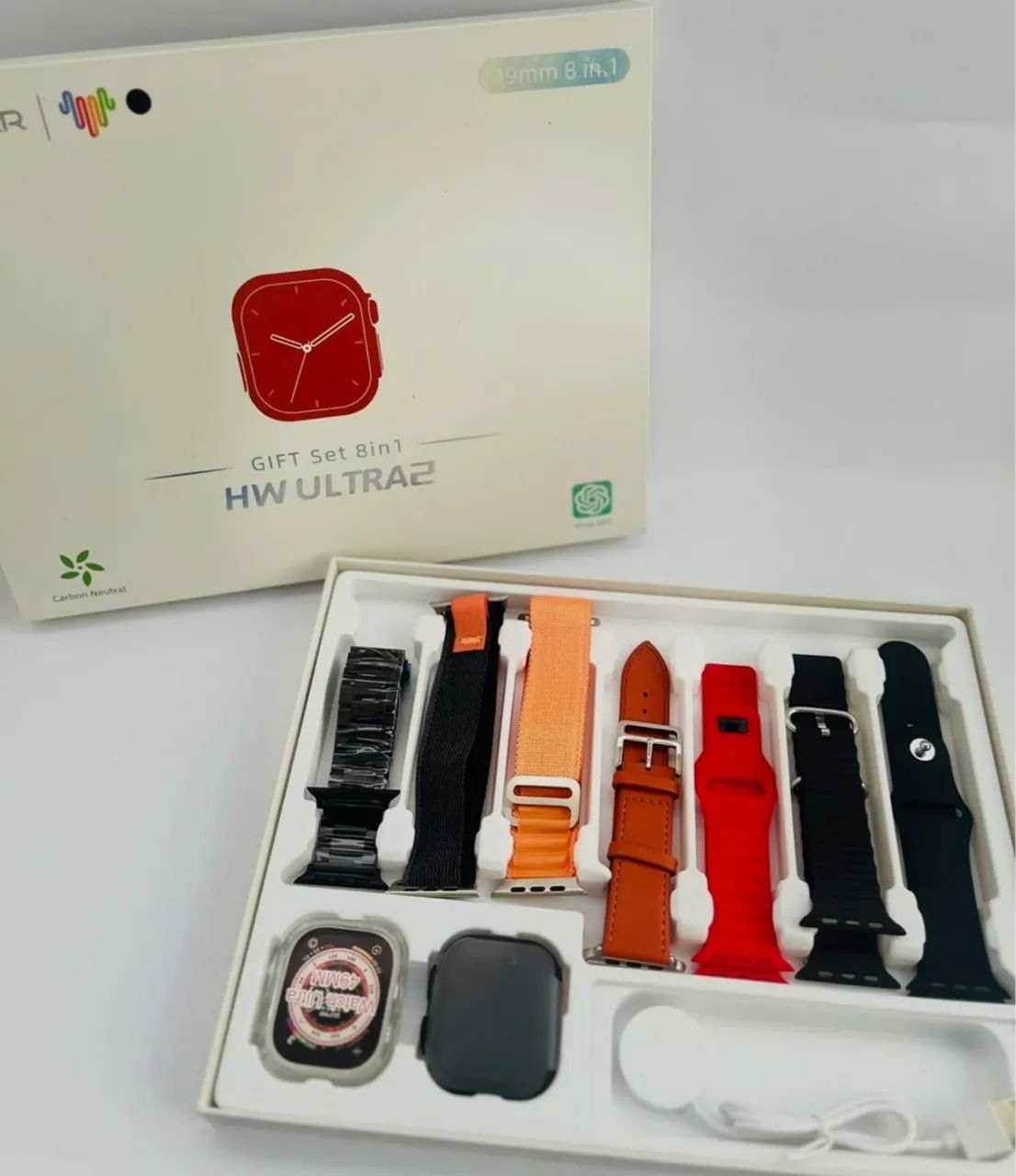 Smartwatch HW Ultra 2 - Kit Completo com pulseiras e case entregamos 