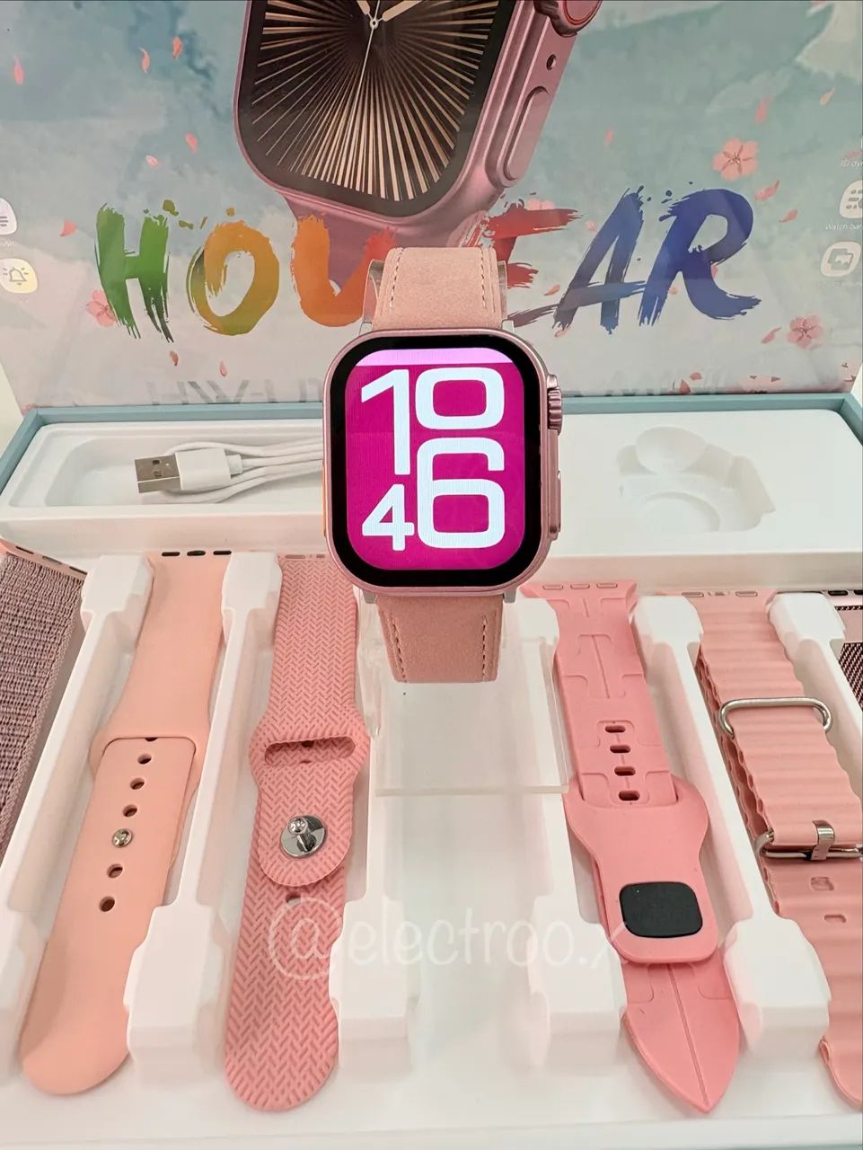 RELÓGIO SMARTWATCH HW ULTRA MINI C/7 PULSEIRAS  - Foto 2
