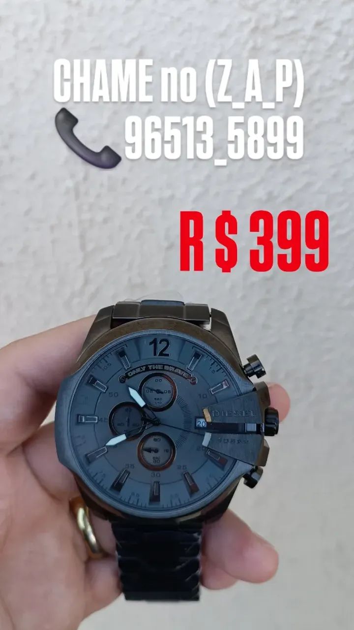 Relógio Diesel 10 Bar 100% Funcional na Cor Cinza Grafite - Foto 2