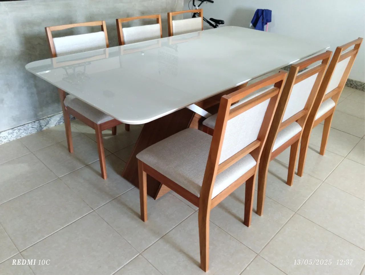 Mesa completa na madeira  - Foto 3