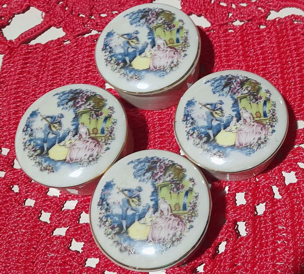 Conjunto de 6 Caixas de Porcelana com Decoração - Foto 5
