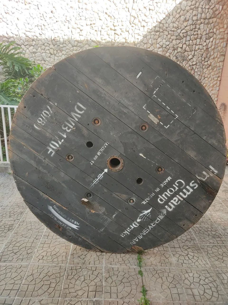 Carretel de madeira , bobina.