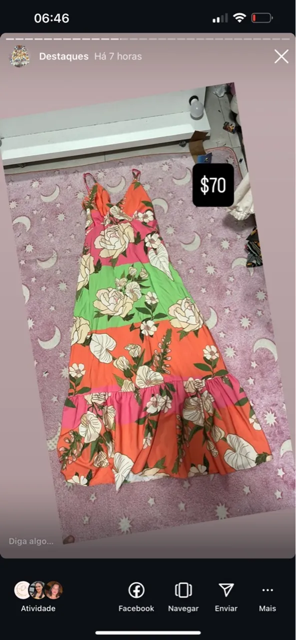 Vestido Floral Colorido - $70