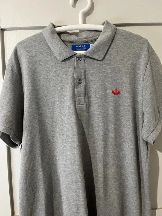 Polo Adidas Pique cinza 