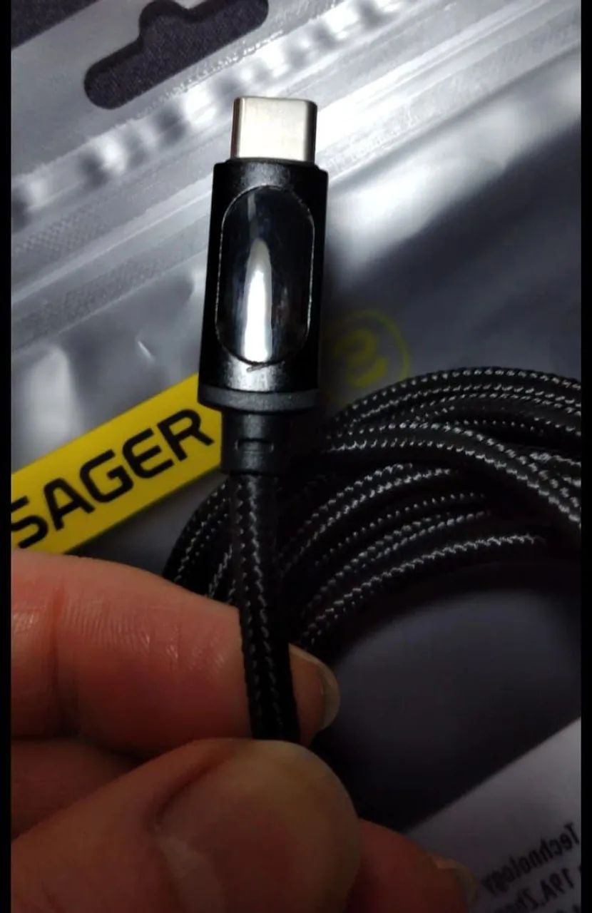 Cabo USB-C para Carregamento Rápido 100W com Display Digital - Foto 4