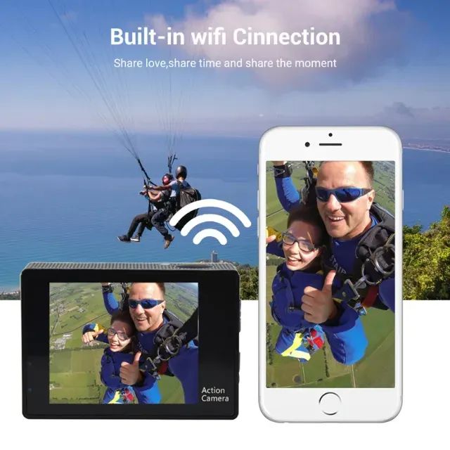 Câmera 4K Sports Ultra HD 1080P DV Subaquática 30m CR - Imagens Radicais! - Foto 5