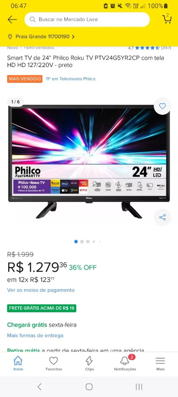 Vendo tv smart