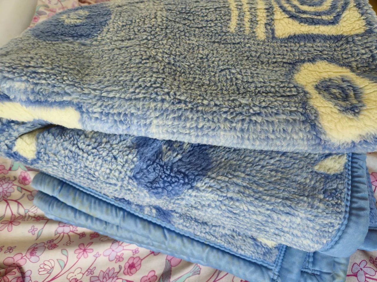Cobertor Casal dupla face azul aconchegante - Foto 2
