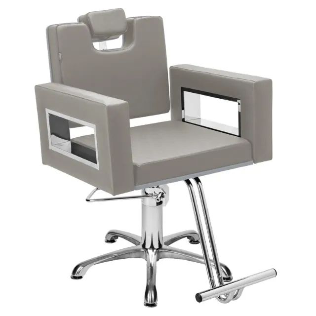 Cadeira de Cabeleireiro Moderna Encosto Fixo Base Estrela - Foto 5