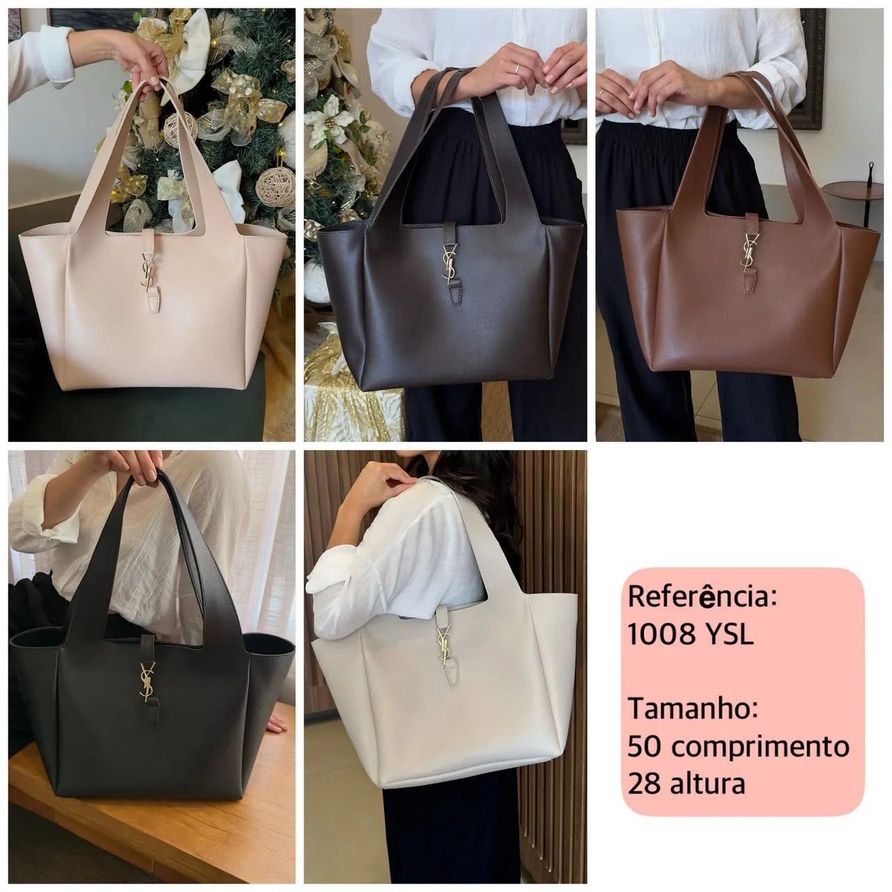 Bolsa Baú Estilo YSL Feminina Premium - Design Moderno e Sofisticado