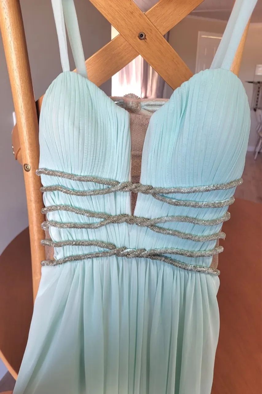 Vestido longo turquesa - Foto 3