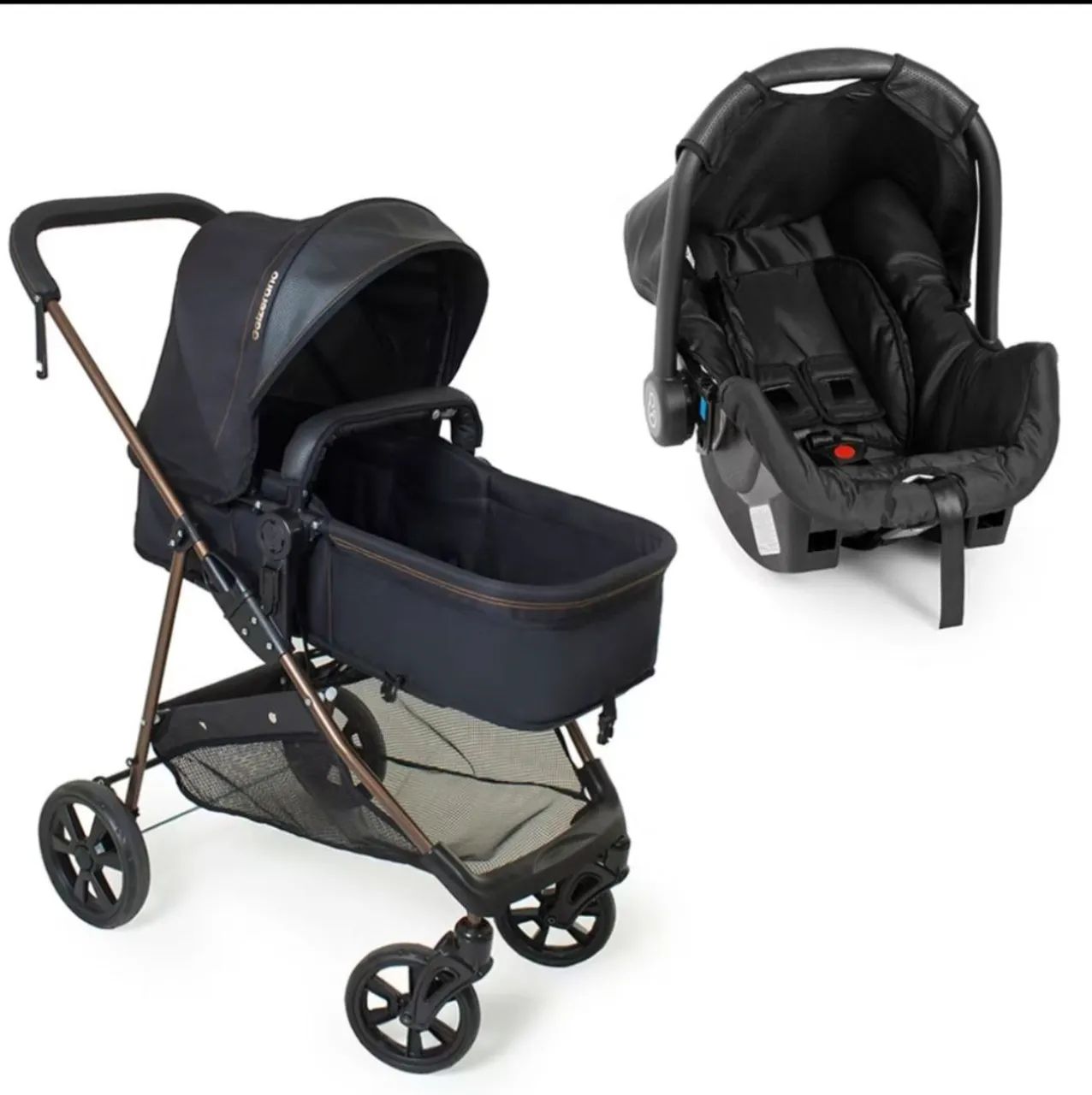 Carrinho de bebê e bebê conforto Galzerano 
