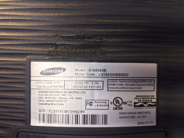 Monitor Samsung S19A300B 19" LED - Funcionando Perfeitamente - Foto 4