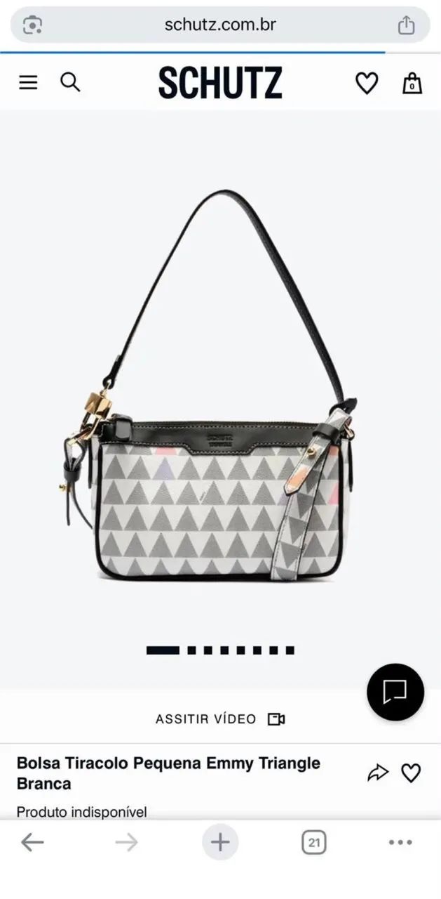 Bolsa Schutz triangle emmy - Foto 3