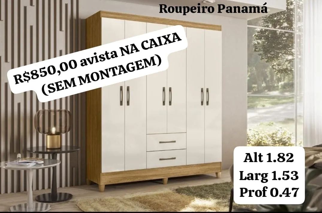 Roupeiro Panamá Valor Na CAIXA sem montagem  - Foto 2