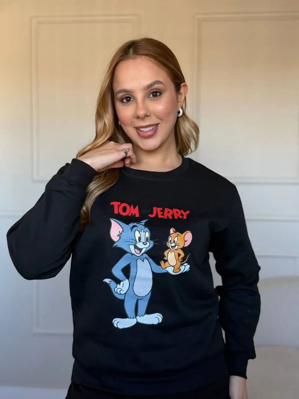 Blusa de moletom Tom e Jerry P - Foto 4