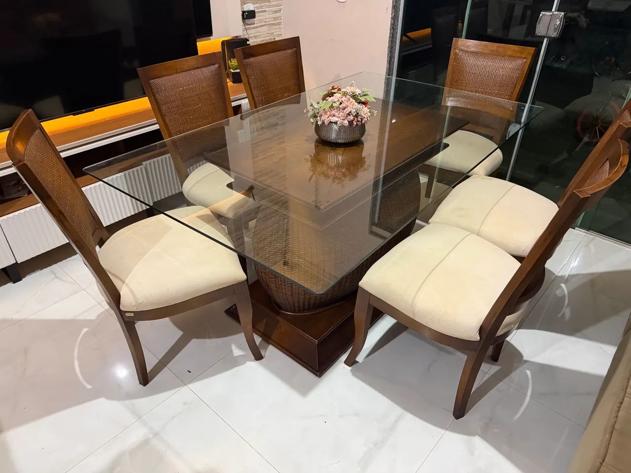 conjunto de mesa de jantar de madeira da marca Sierra - Foto 4