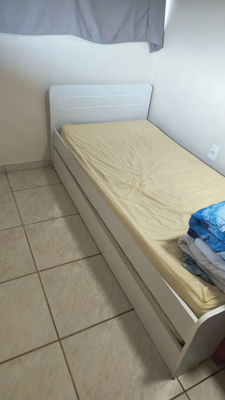 Bicama Cama Solteiro Adulto com Auxiliar 