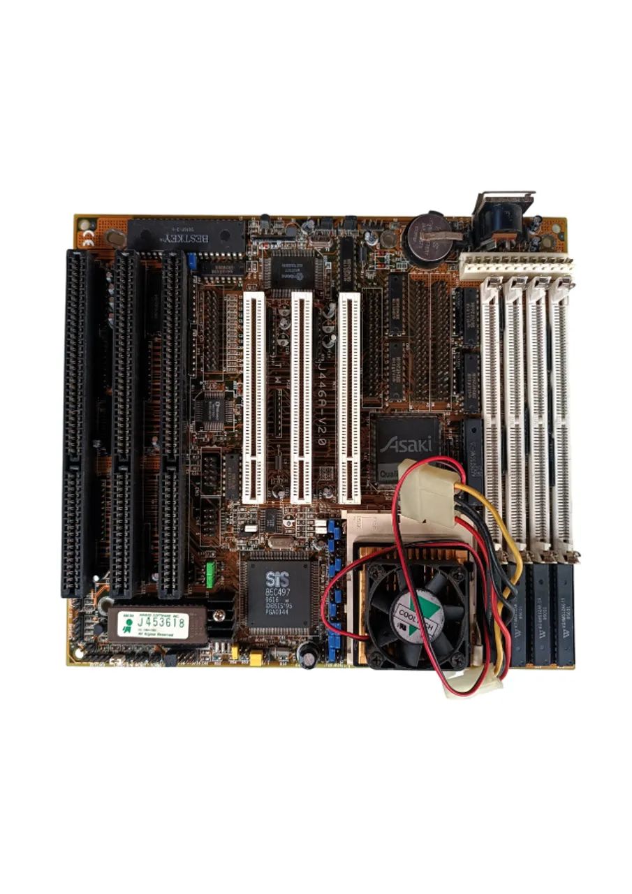 mother board PLACA MÃE 486dx4 100 AMD COM COOLER MB7