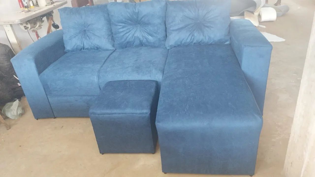 Promoção sofá cheisy simples três lugares novos e completos, várias cores  - Foto 5