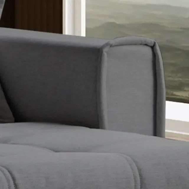 Sofá Cama 4 Lugares Cinza - Foto 3
