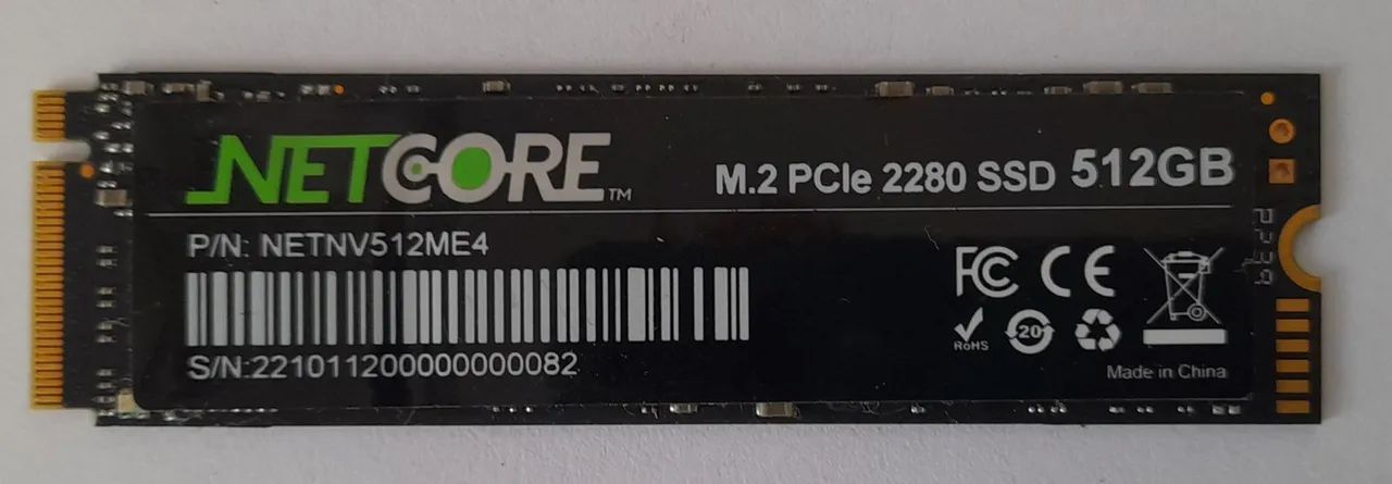 NVMe SSD M2 NETCORE 2280 512GB