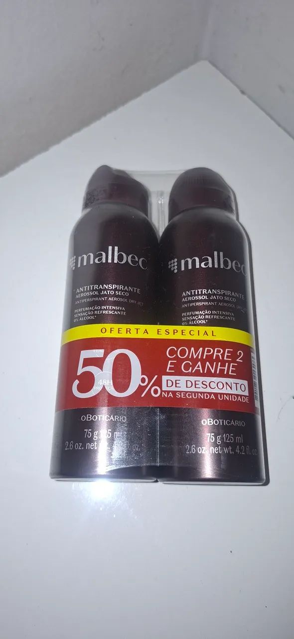 Kit 2 Desodorantes Malbec Masculino  - Foto 2