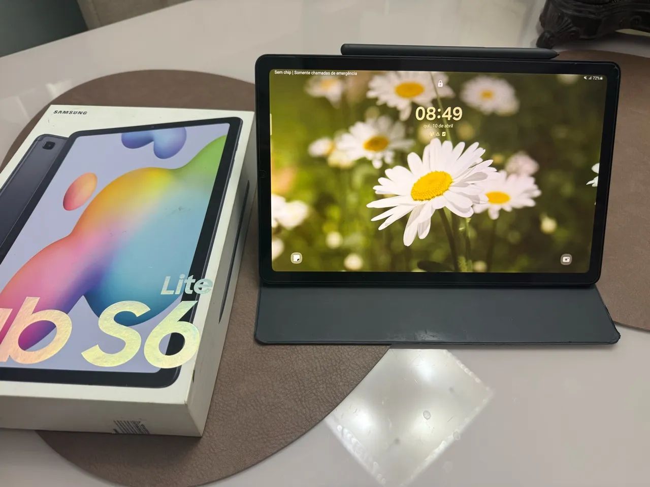 Samsung tab s6 lite com SPEN e capa original