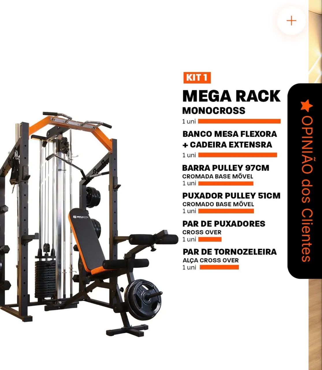 Mega rack estação de musculação Mega Gym - Foto 3
