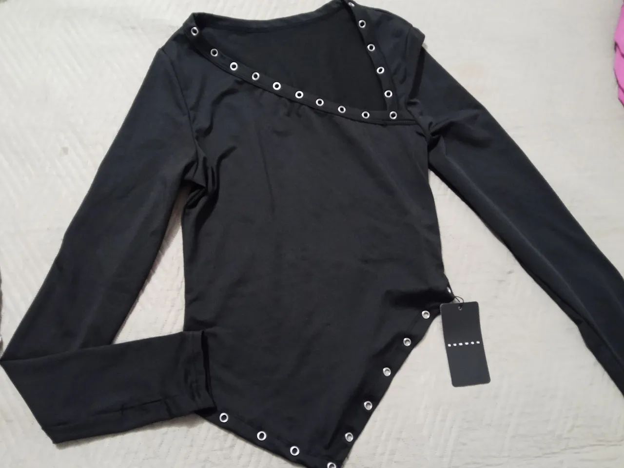 Blusa manga longa preta 