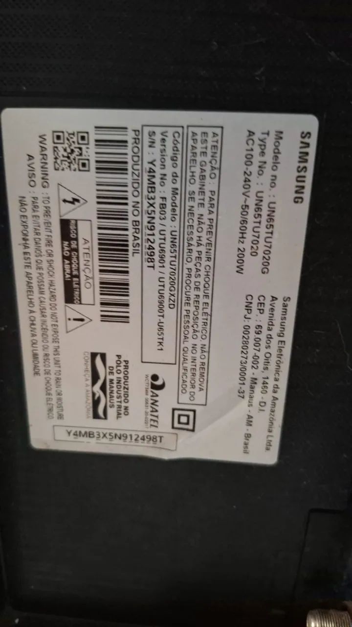 TV Sansung 65 polegadas com som (sem imagem) - Foto 3