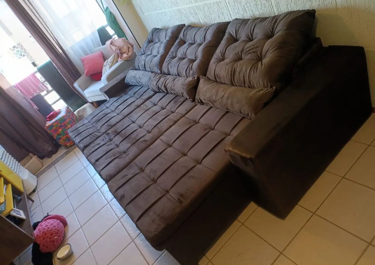 Sofá retrátil reclinável 2,90 zeuus - Foto 2