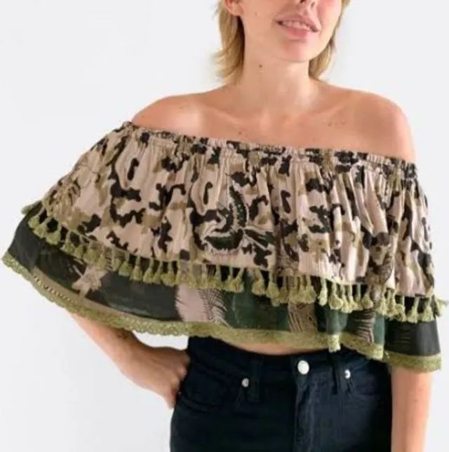 blusa ciganinha farm - m - Foto 4