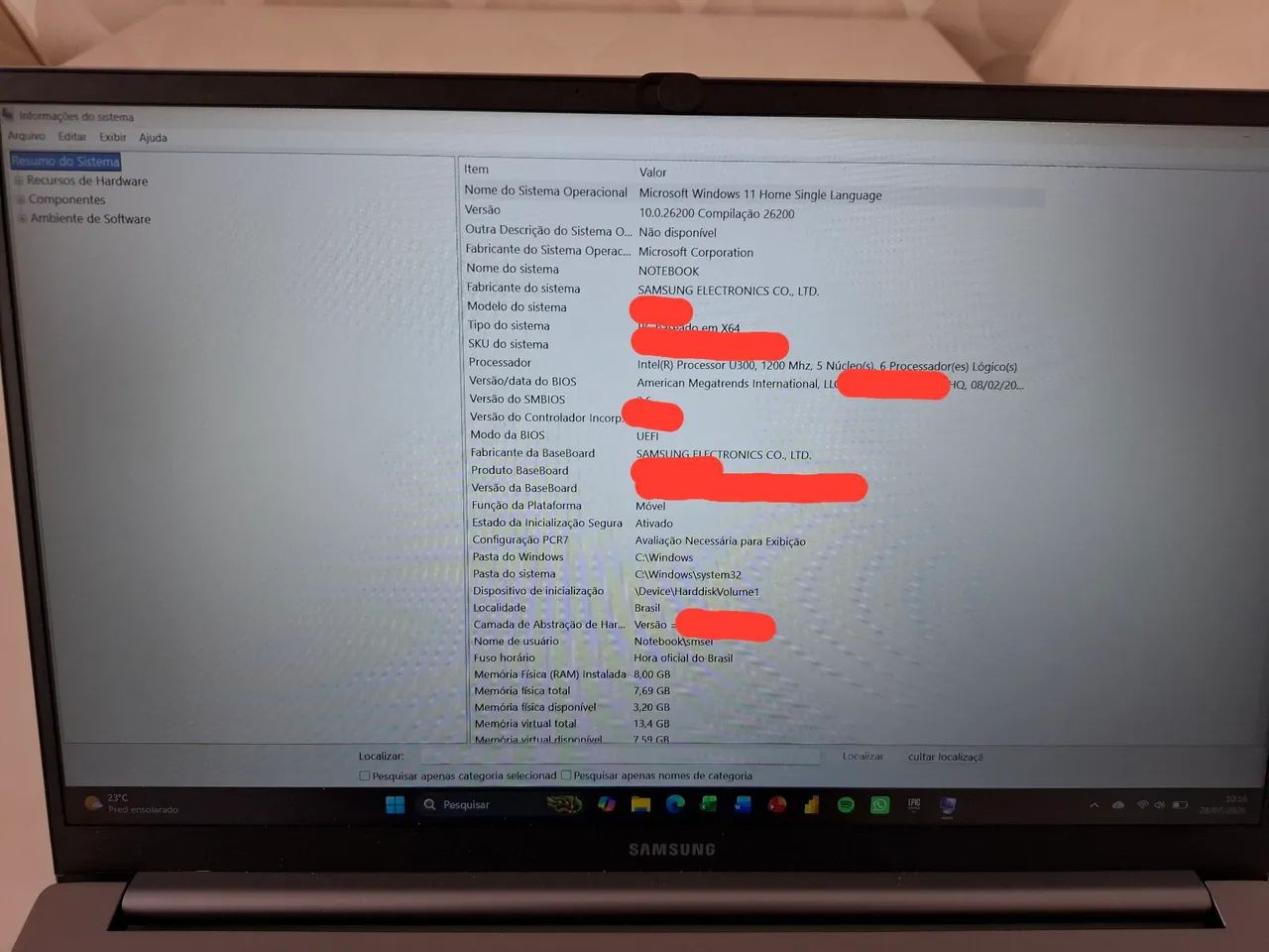 Notebook Galaxy Book 4 Samsung U300 8GB SSD  - Foto 4