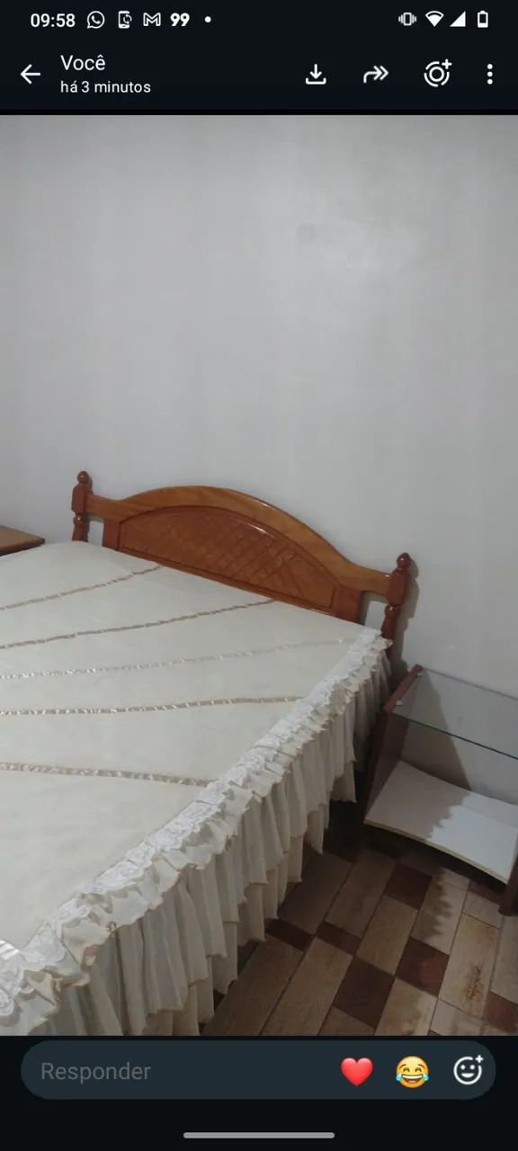 Cama de casal de madeira - Foto 5