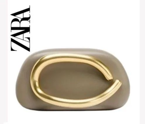Bolsa Cluth Zara cor taupe Tam p