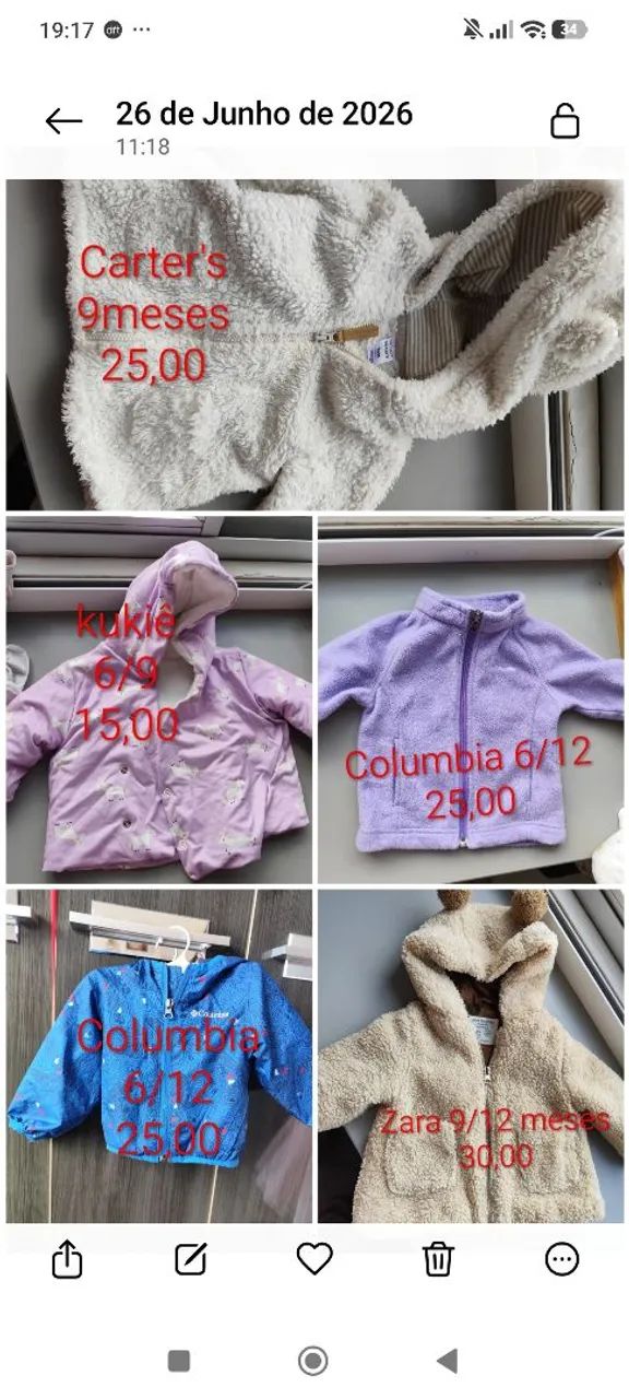 Roupas infantis 