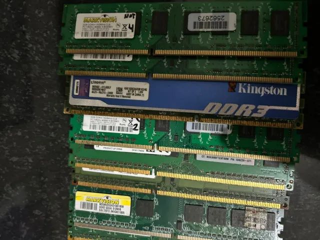 Lote de Memórias DIMM, DDR1, DDR2 e DDR3 - Foto 2