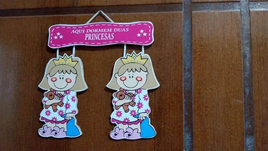 Placa de porta para meninas 