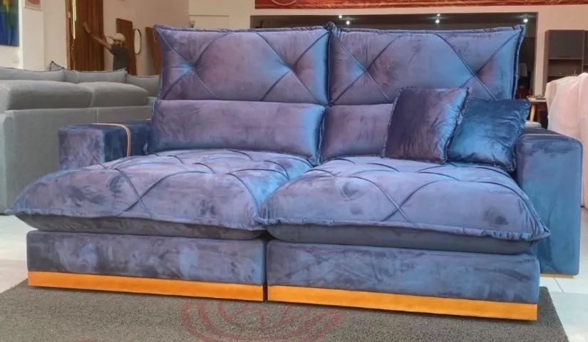 Sofá Retrátil Cinza Lux Confort 2,00 m